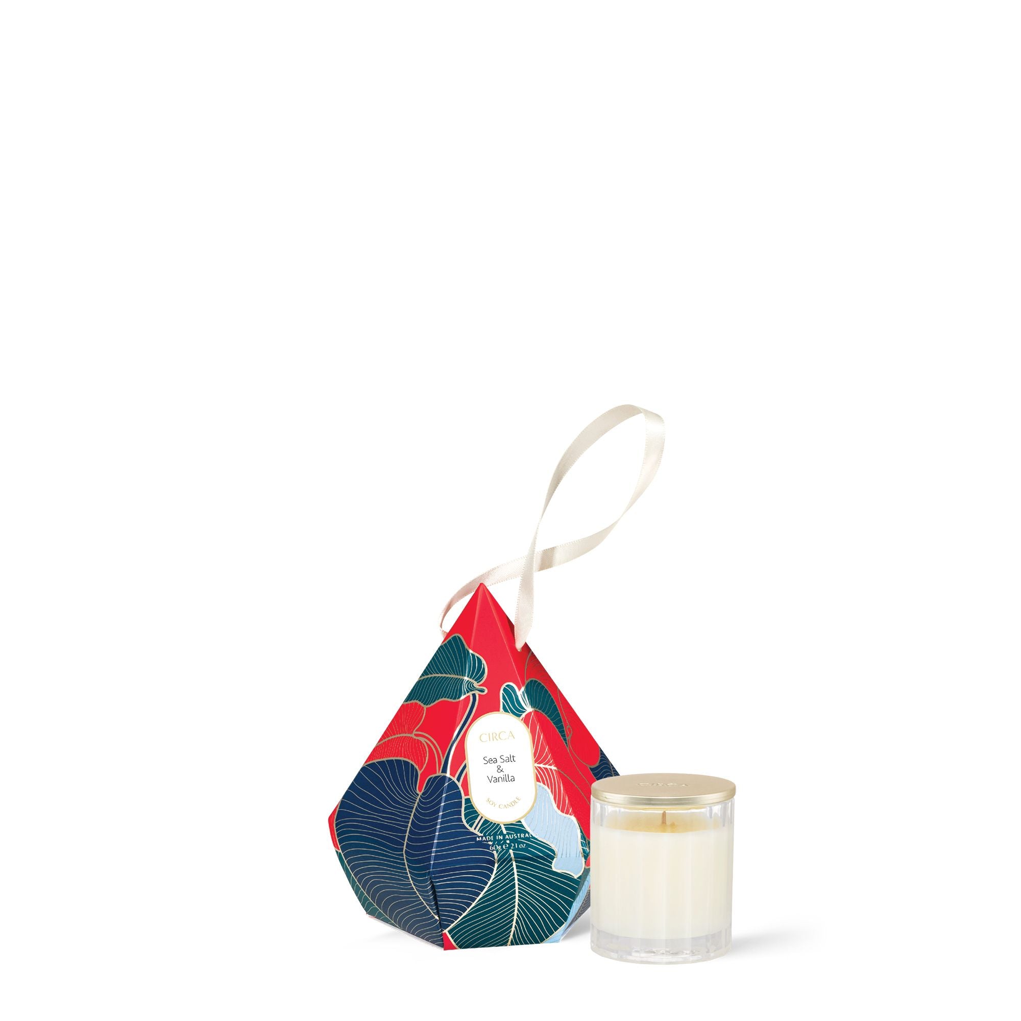 Sea Salt & Vanilla 60g Soy Candle Ornament