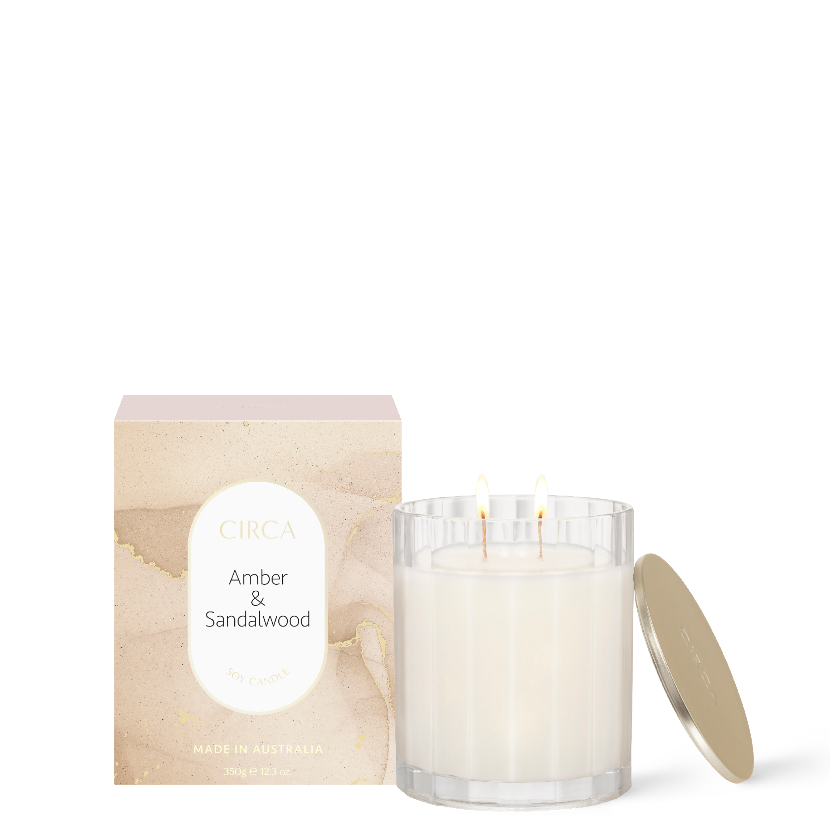 Amber and Sandalwood Soy Candle 350g