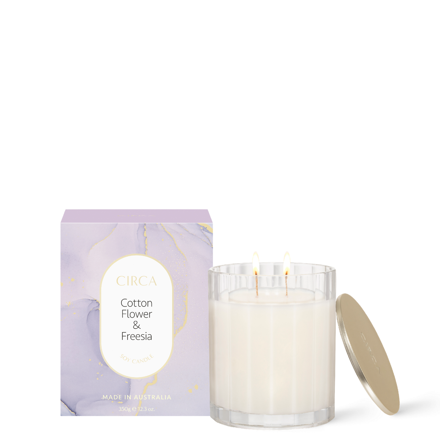Cotton Flower and Freesia Soy Candle 350g