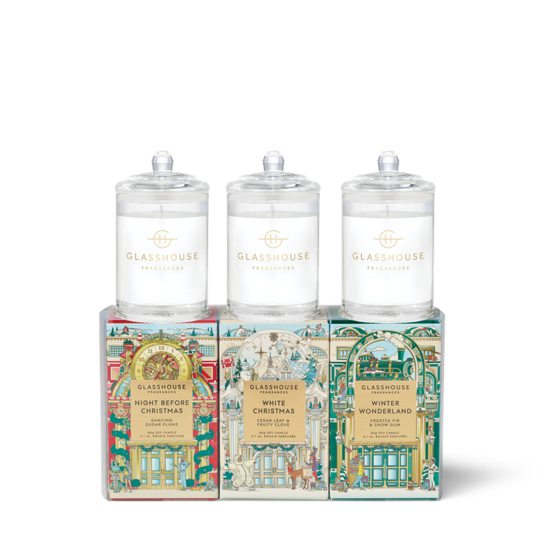 Christmas Candle Trio 3x60g Soy Candles