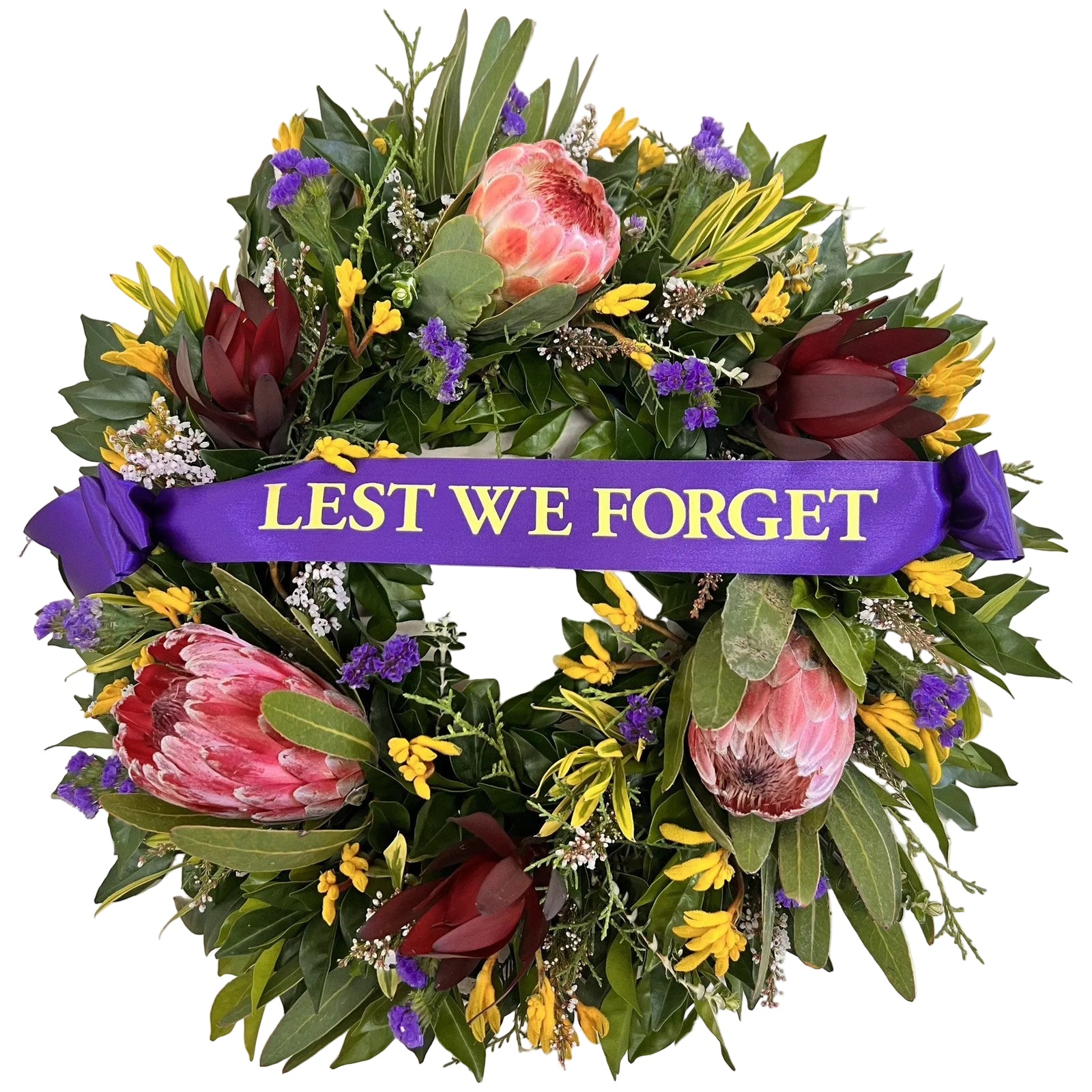 ANZAC wreath in native flowers