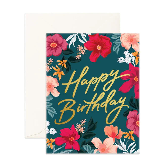 Happy Birthday Florentine Greeting Card