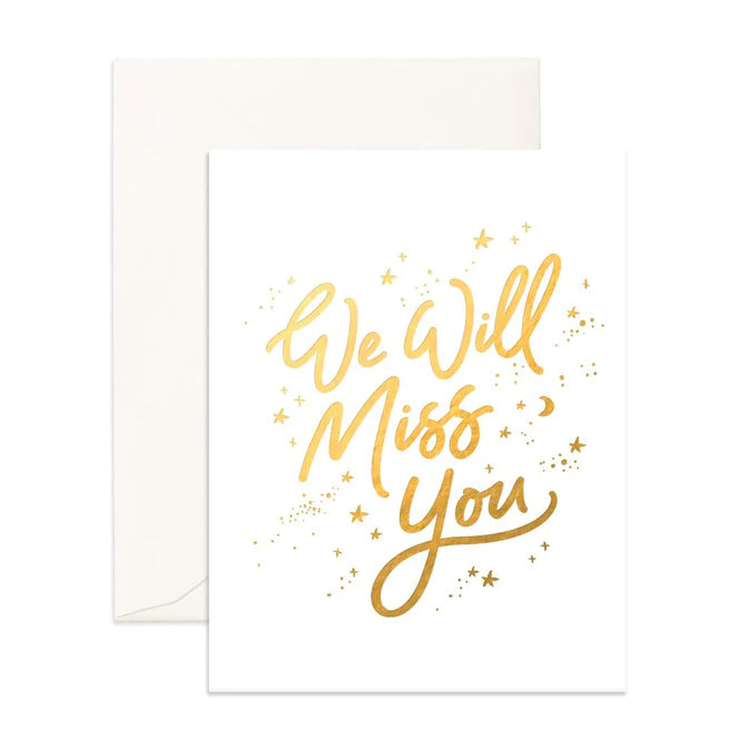 Miss You White Stars Greeting Card