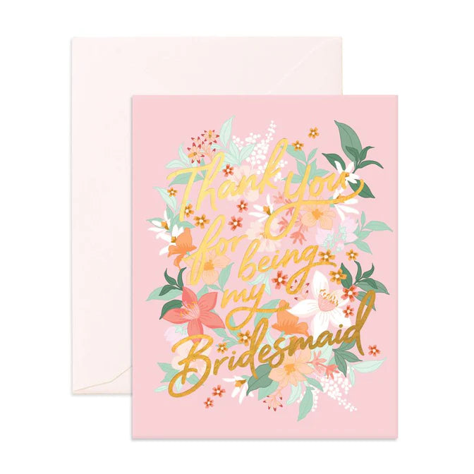 Thank You Bridesmaid Bohemia Greeting Card
