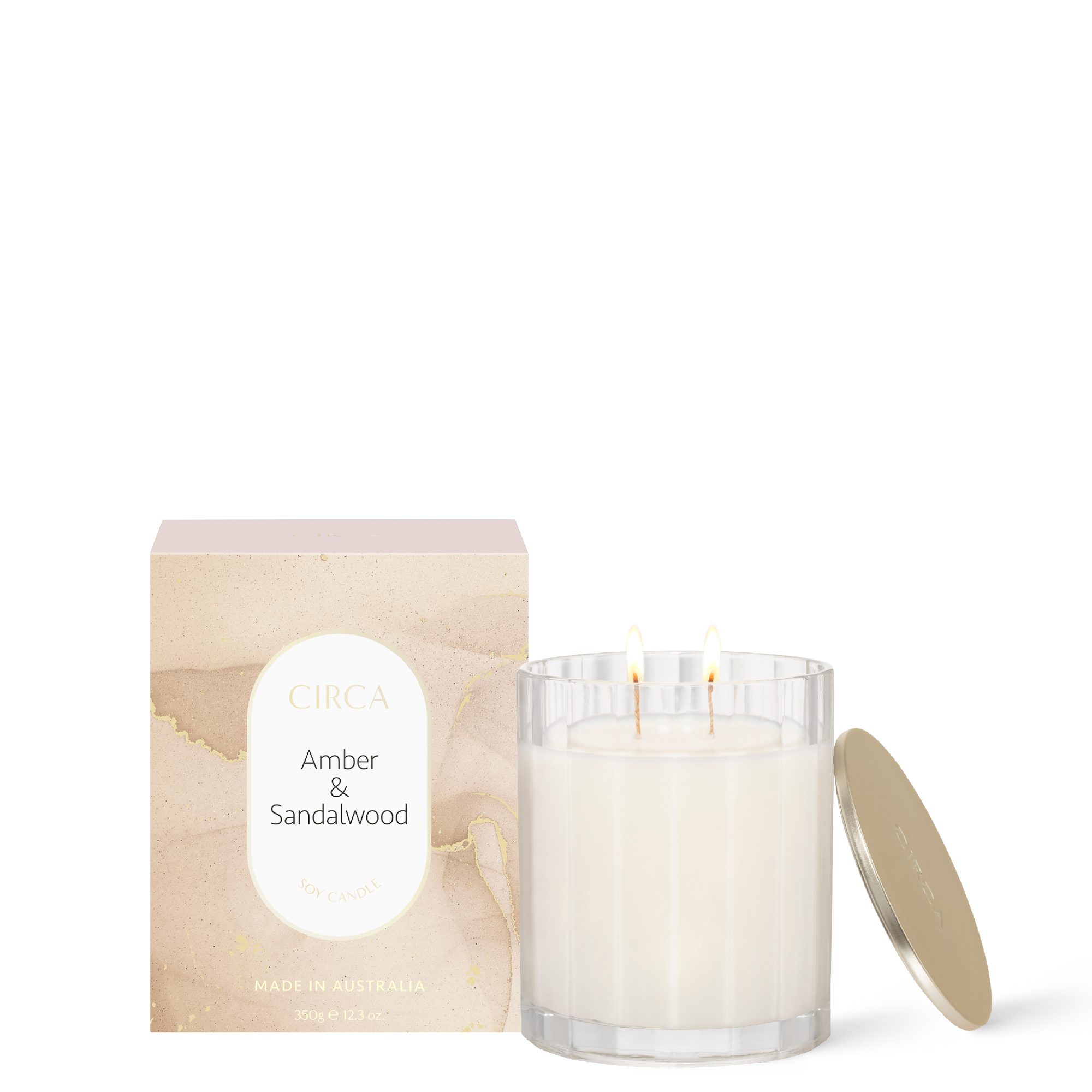 Amber and Sandalwood Soy Candle 350g