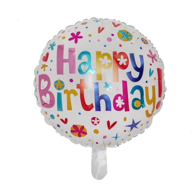 Balloon - Happy Birthday Cheerful -  Absolutely Beautiful Flowers NSW