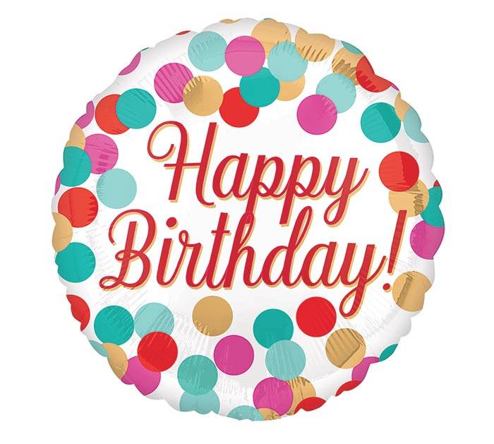 Balloon - Happy Birthday Confetti