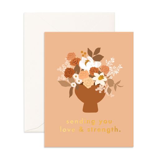 Fox & Fallow Sending Love Strength Bouquet Greeting Card