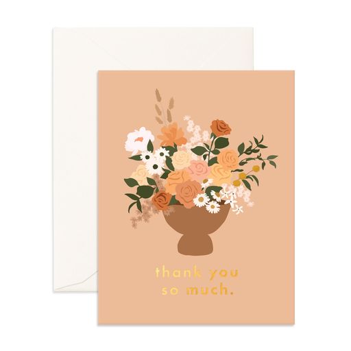 Fox & Fallow Thank You So Much Bouquet Greeting Card